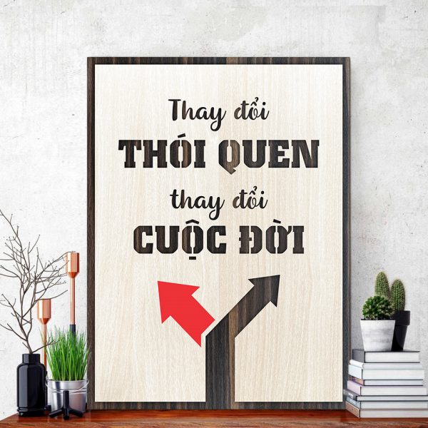 Tranh gỗ truyền cảm hứng "Thay đổi thói quen, thay đổi cuộc đời"