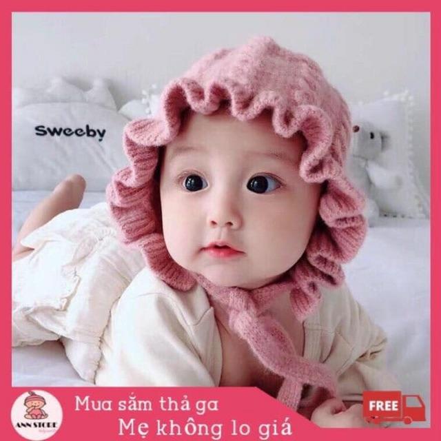 Mũ len bèo cô gái hà lan dễ thương