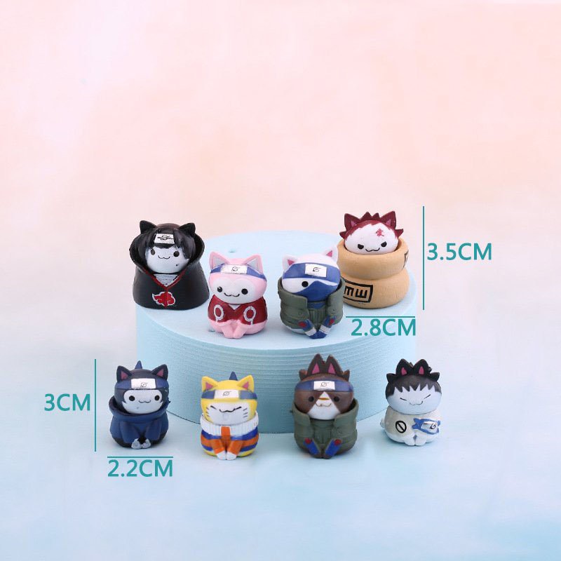 ( ORDER ) Mô hình Figure MÈO NARUTO cute anime xinh xắn nhân vật hoạt hình trưng bày dễ thương