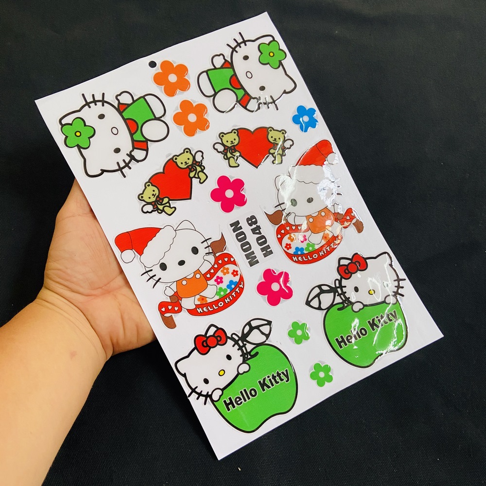 [HCM]TEM TẤM ĐỔ KEO DÁN XE HELLO KITTY SIÊU DỄ THƯƠNG (KITTY TRẮNG)