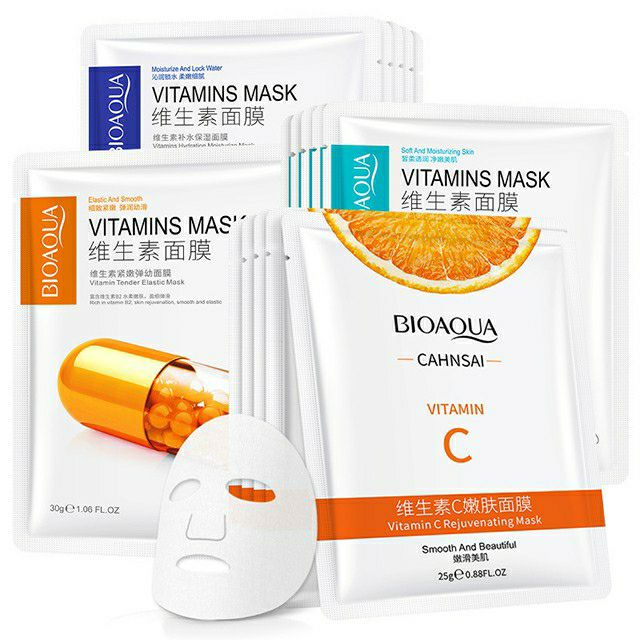 Combo 4  Mặt nạ BIOAQUA Trái cam Vitamin C