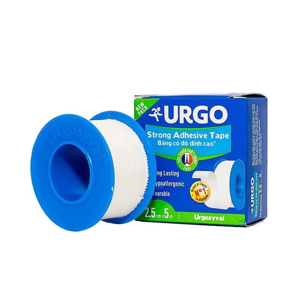 Băng keo lụa Urgo có độ dính cao Urgo Syval (2.5cm x 5m)