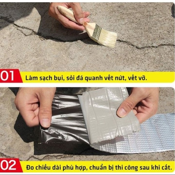 [HCM]Băng Keo Chống Thấm Nứt Dột Trên Mọi Chất Liệu (10cm x 5m)