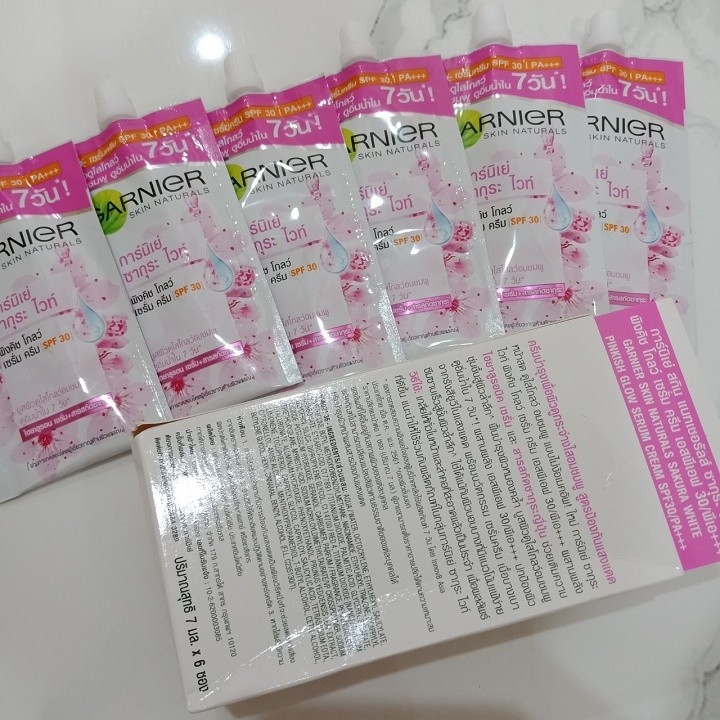 [Chính Hãng 100%] Hộp 6 gói Garnier HỒNG dưỡng da