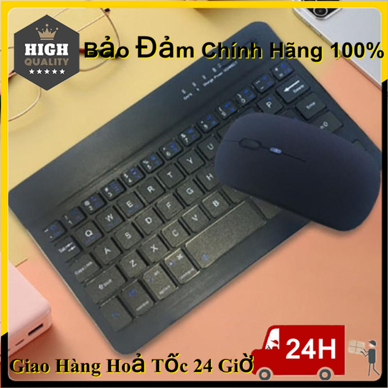 Bộ Bàn Phím + Chuột Không Dây Bluetooth Hình Tròn Di Động Dễ Mang Theo Cho IOS Android Pc Laptop Tablet