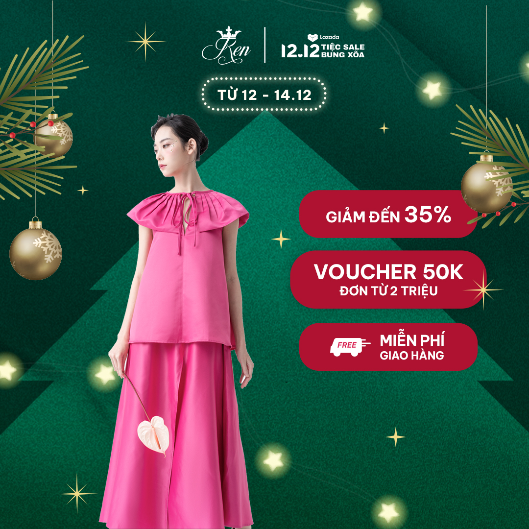 REN BY TEE - Chân Váy Dài Dáng Xòe Vải Tafta