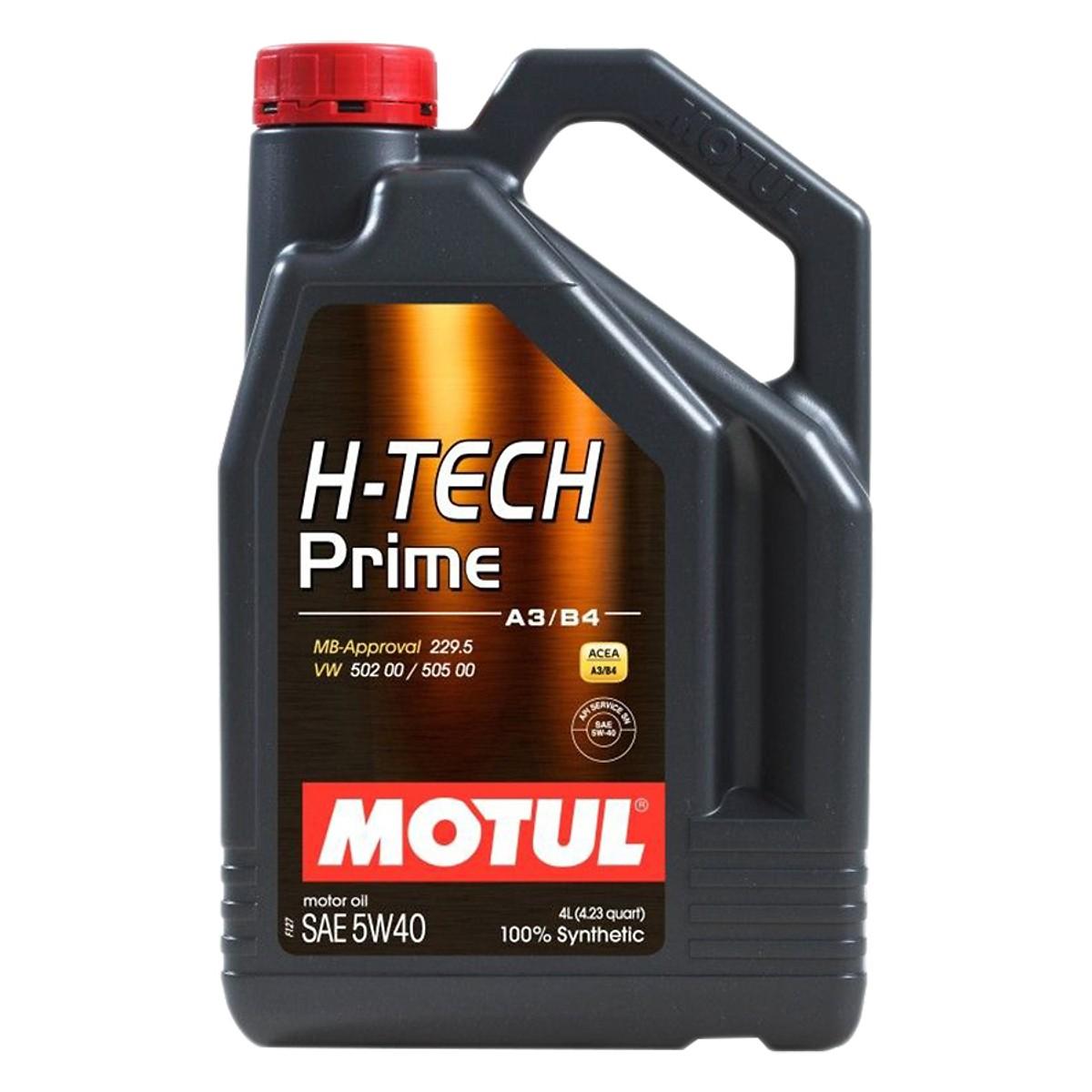 Motul H-Tech Prime 5W40 4L - Nhớt tổng hợp 100% dùng cho xe Ô tô