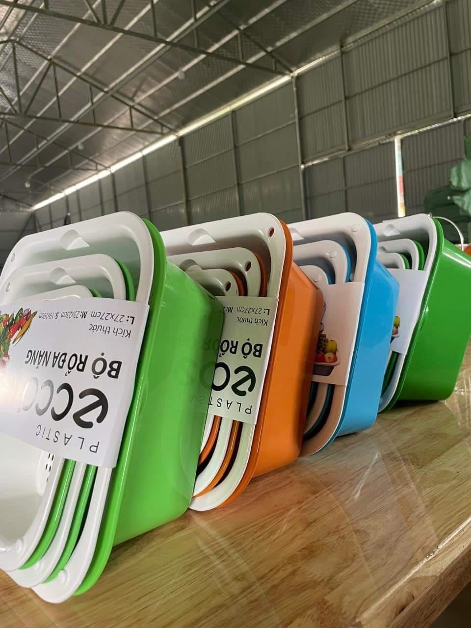 SET RỔ 6 MÓN ECCO ❌ BỘ RỔ ĐA NĂNG ❌ KÈM CHẬU