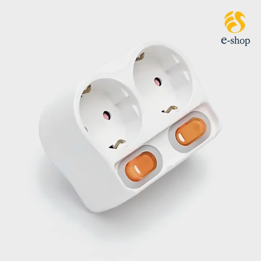 Ổ CẮM ĐIỆN HÀN QUỐC DOSEL 2 LỖ 2 CÔNG TẮC