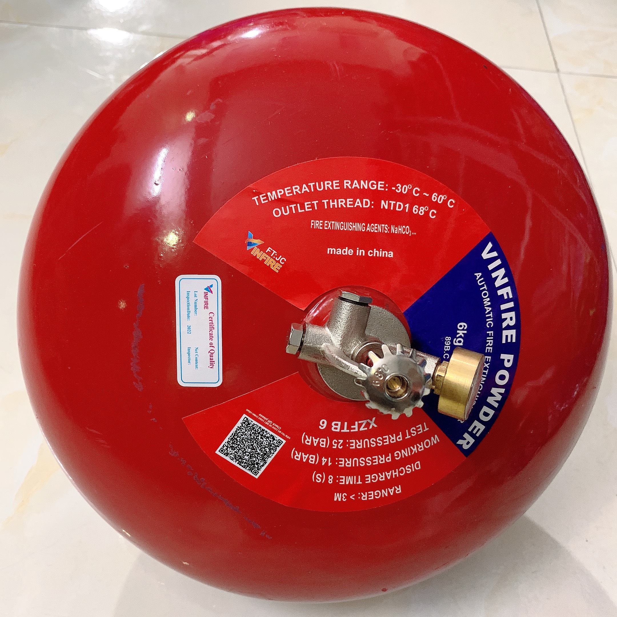 Bình Cầu Chữa Cháy Tự Động 6 Kg