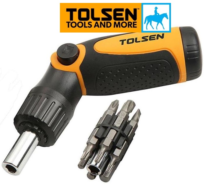 Bộ 14 đầu vít tự động đa năng Ratchet Screwdriver TOLSEN 20040