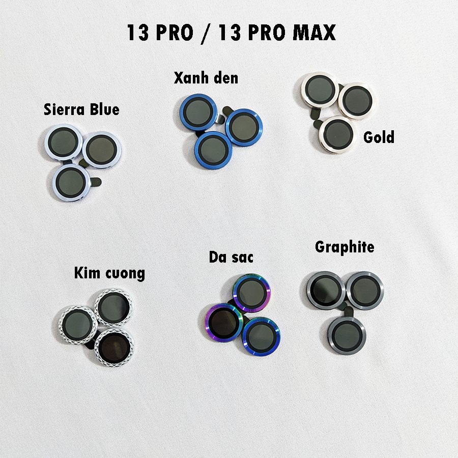 (Đã có 14 Pro Max - 14 Pro) Bộ dán camera cho Iphone 13 Pro Max - 13 Pro - 12 pro max - 12 pro - 12 - 11 pro max - 11 pro - 11
