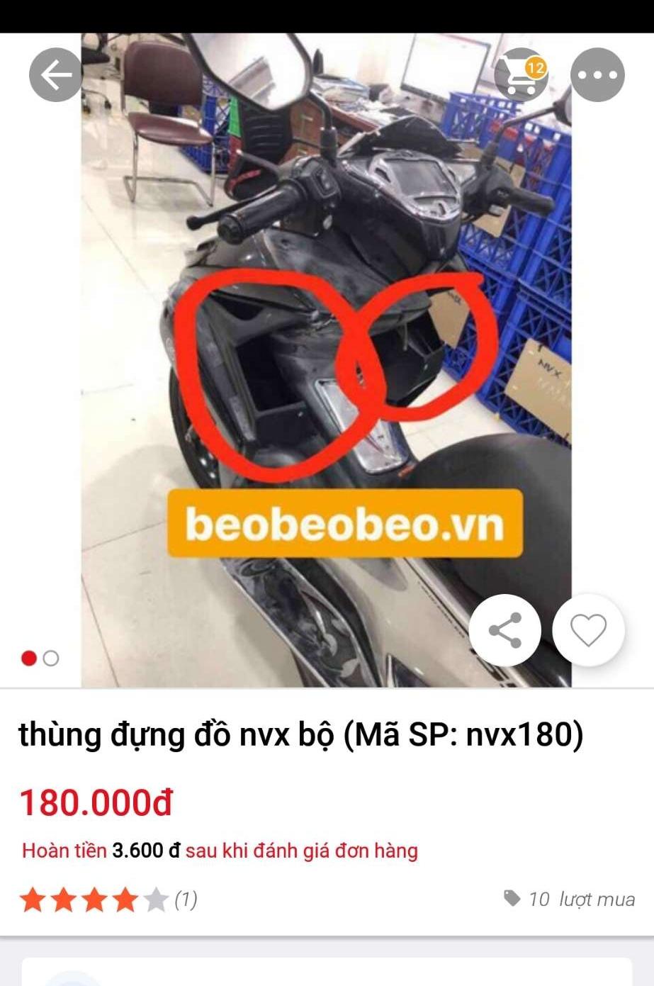 thùng đựng đồ nvx