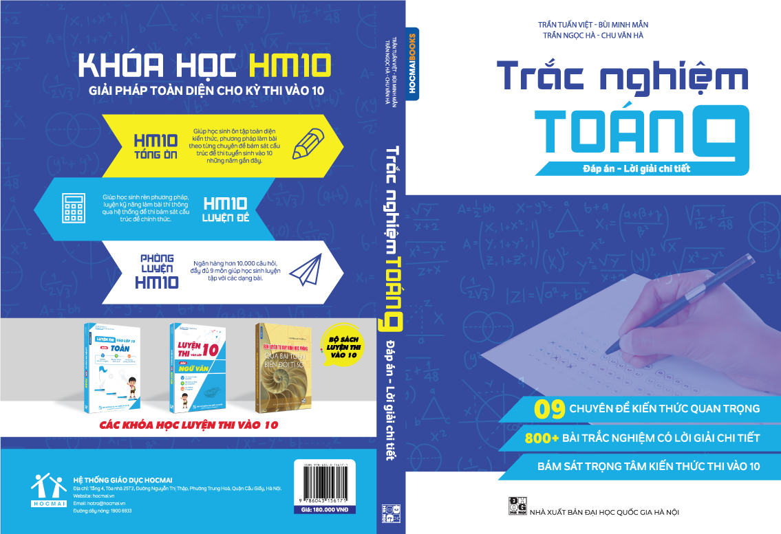[Sách Chính Hãng] Trắc nghiệm Toán 9 - NTbooks