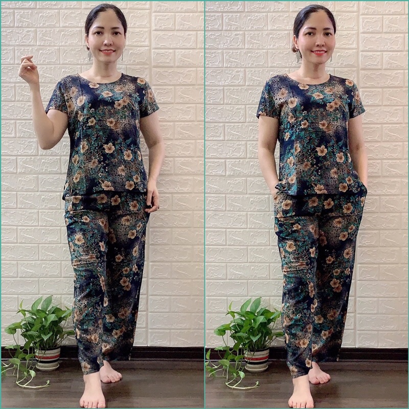 Bộ lanh nhung gia huy quần dài