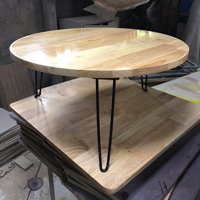 [HCM]Bàn Tròn Gỗ Cao Su (DK 59cm)