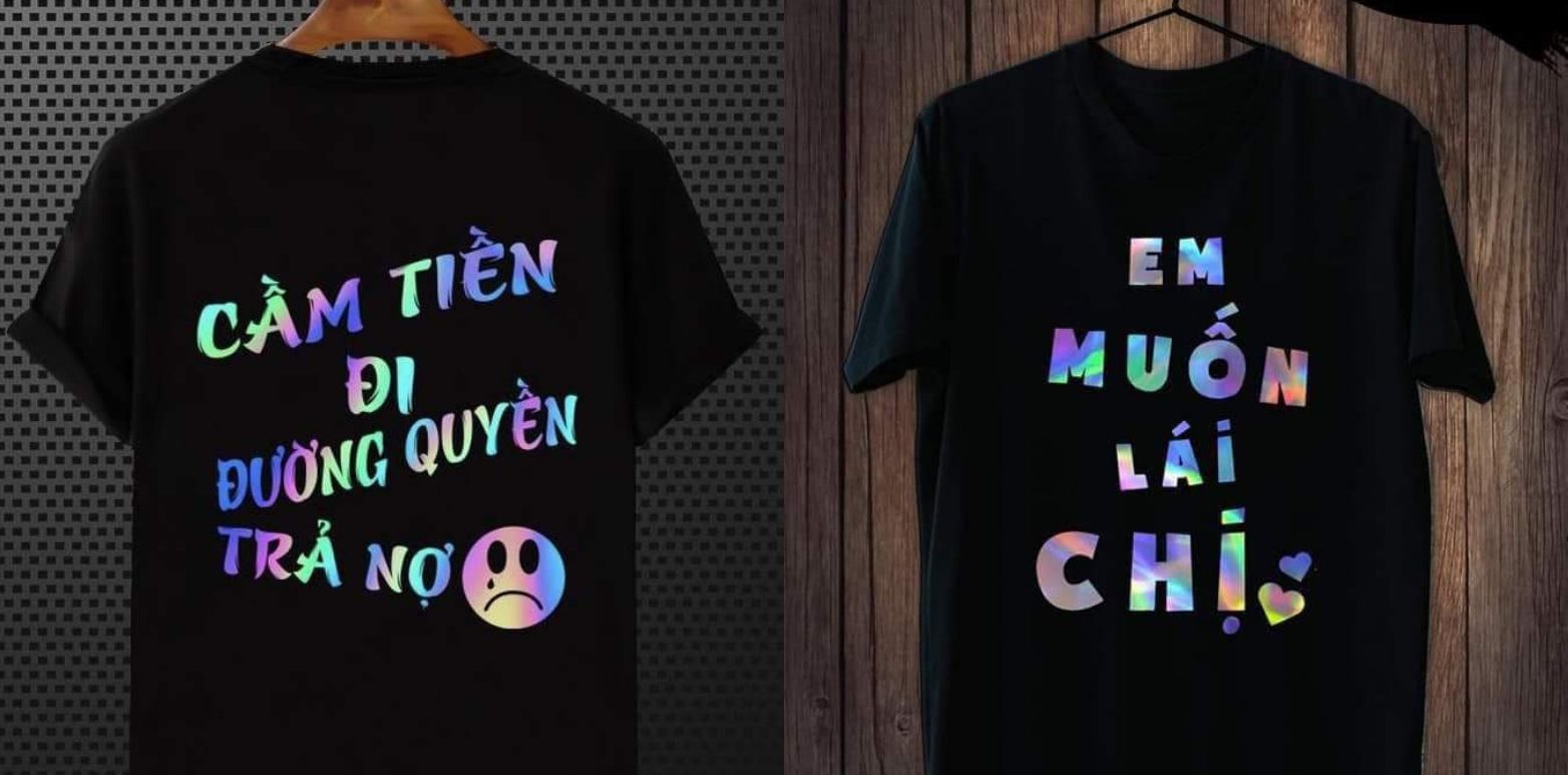 Áo phản quang, combo 2 áo phản quang in hình cực chất
