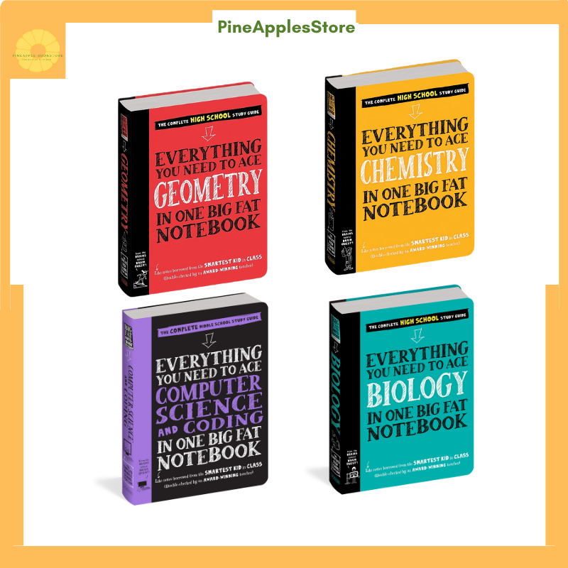Sách Big Fat NoteBook Everything You Need To Ace Chemistry, Biology, Geometry, Computer Science (Bộ 4 cuốn Nhập khẩu)