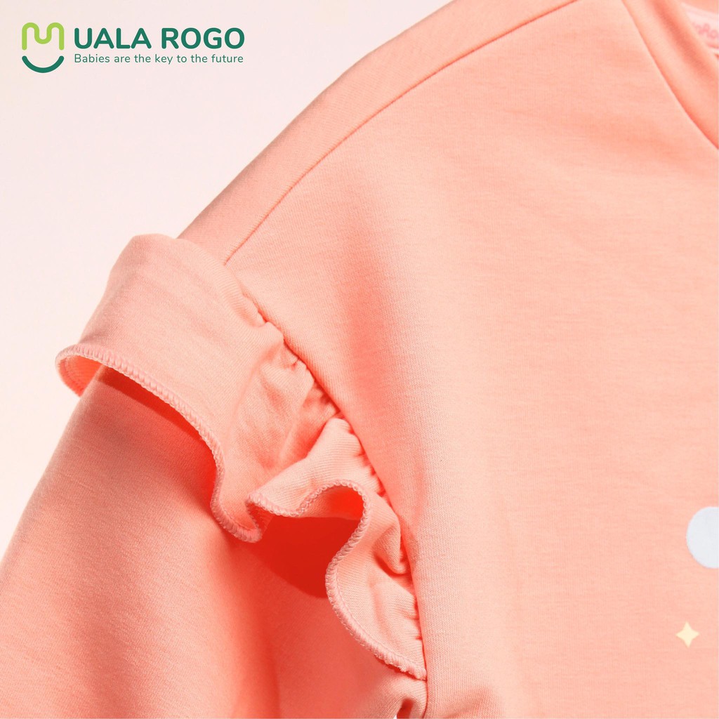 Váy nỉ voan tay bèo pony Uala Rogo