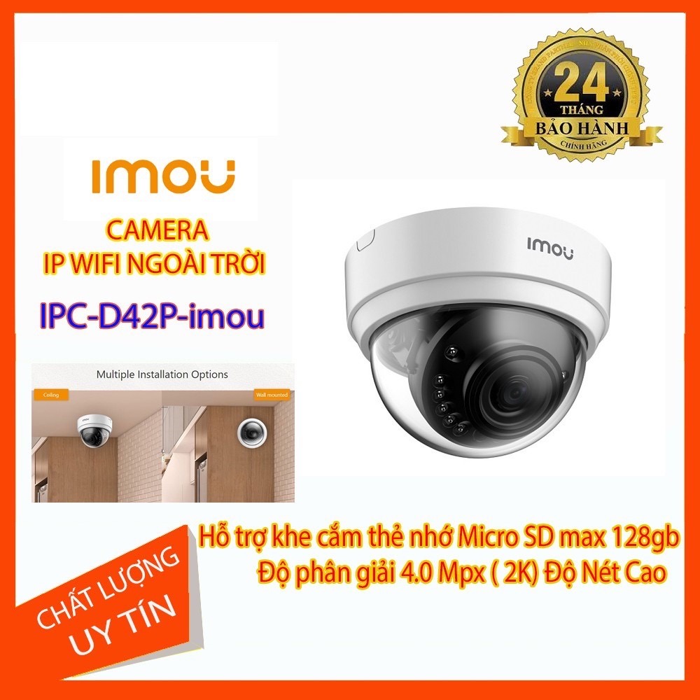 Camera IP Wifi Dome 4.0MP IPC-D42P-IMOU