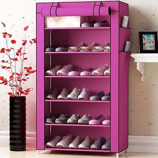 [HCM]Tủ vải đựng giày dép 1 buồng 6 ngăn (giao ngẫu nhiên màu)