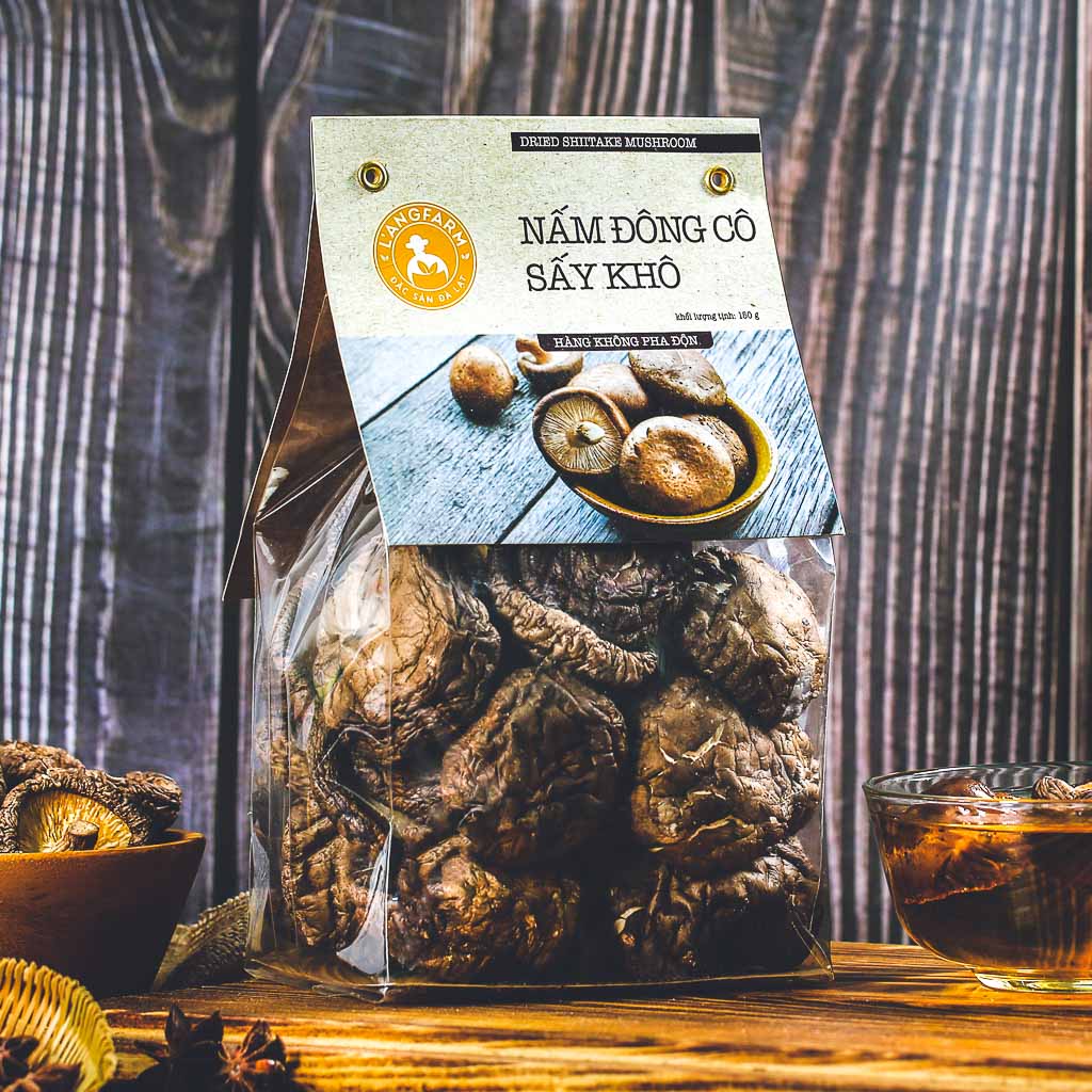 Nấm đông cô sấy khô L'angfarm, 150g, bịch