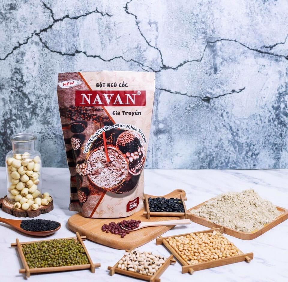 [HCM]Bột ngũ cốc Navan nhiều loại hạt 800gr date luôn mới