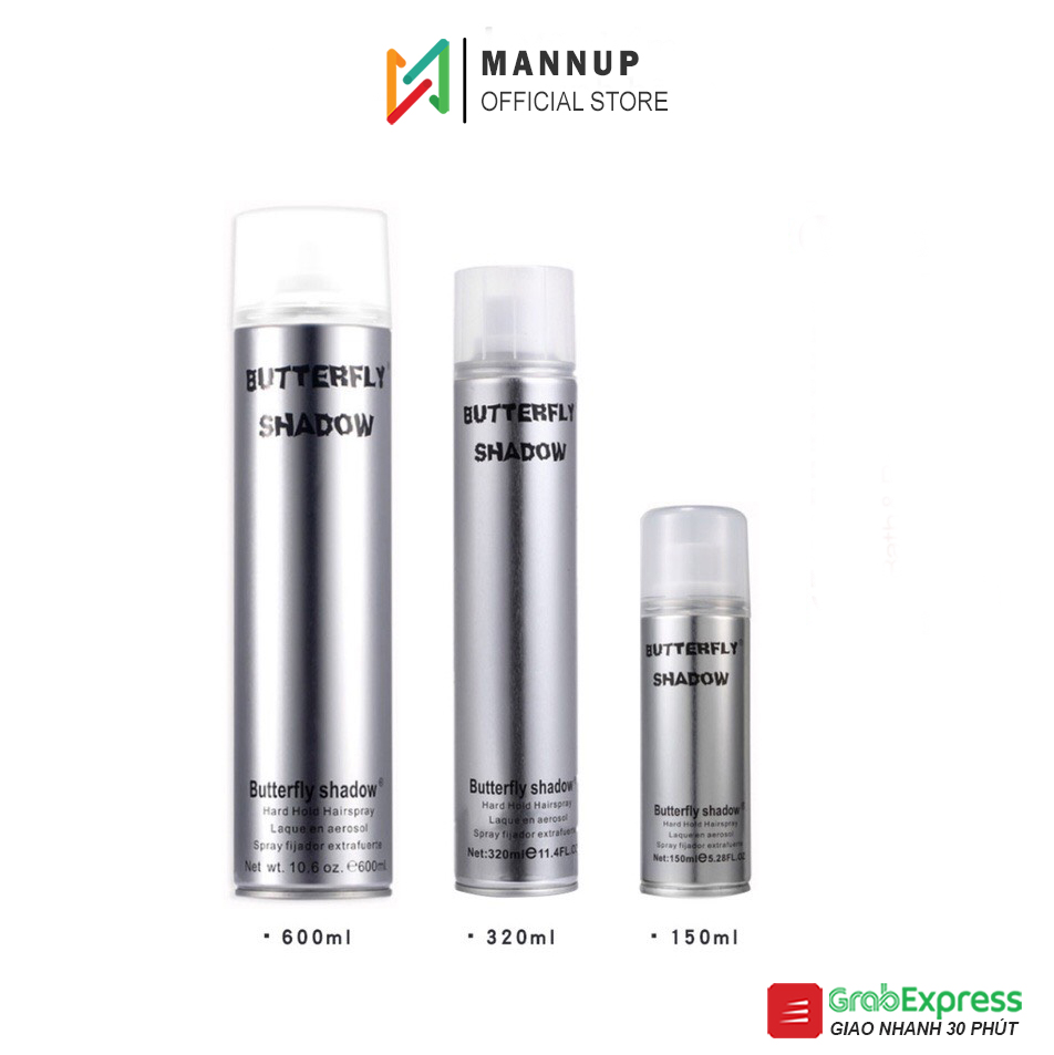 Gôm Xịt Giữ Nếp Tóc Butterfly Shadow 150ml 320ml 600ml