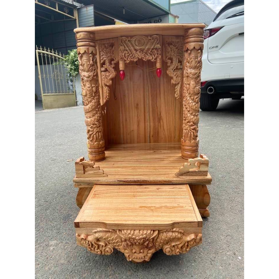 Bàn thờ thần tài ông địa gỗ xoan,bàn thờ giá rẻ 42x68 CM