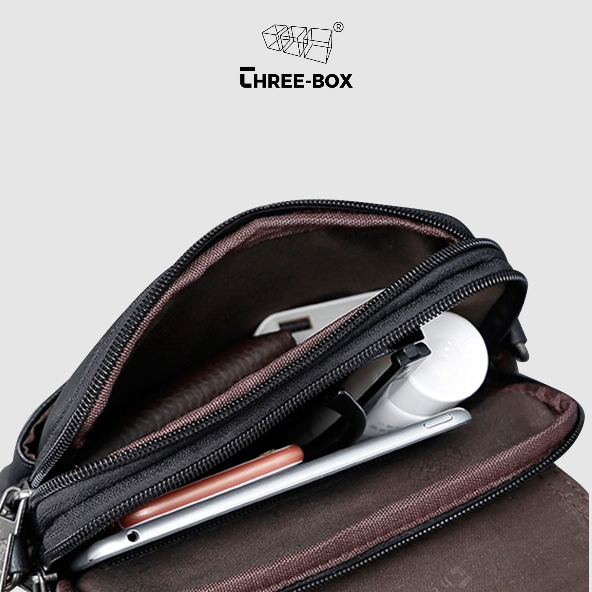 Túi chéo da PU dáng nhỏ Three-box - MS6388
