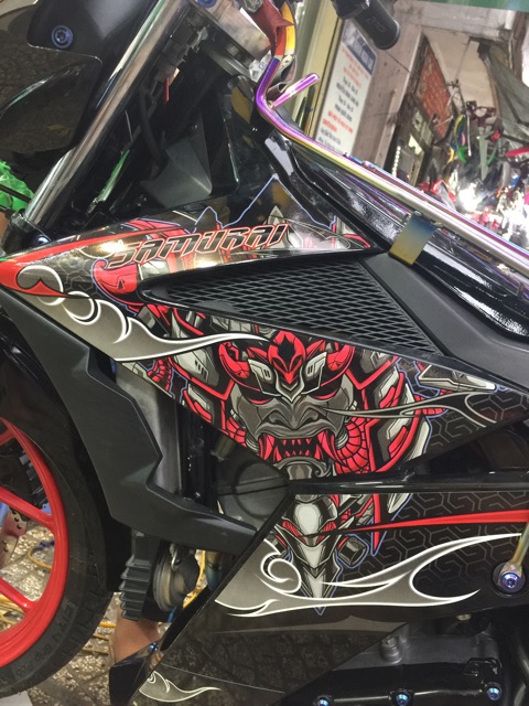 Tem Samurai Satria ( Raider ) Rời Xe Đen - Tem Đỏ