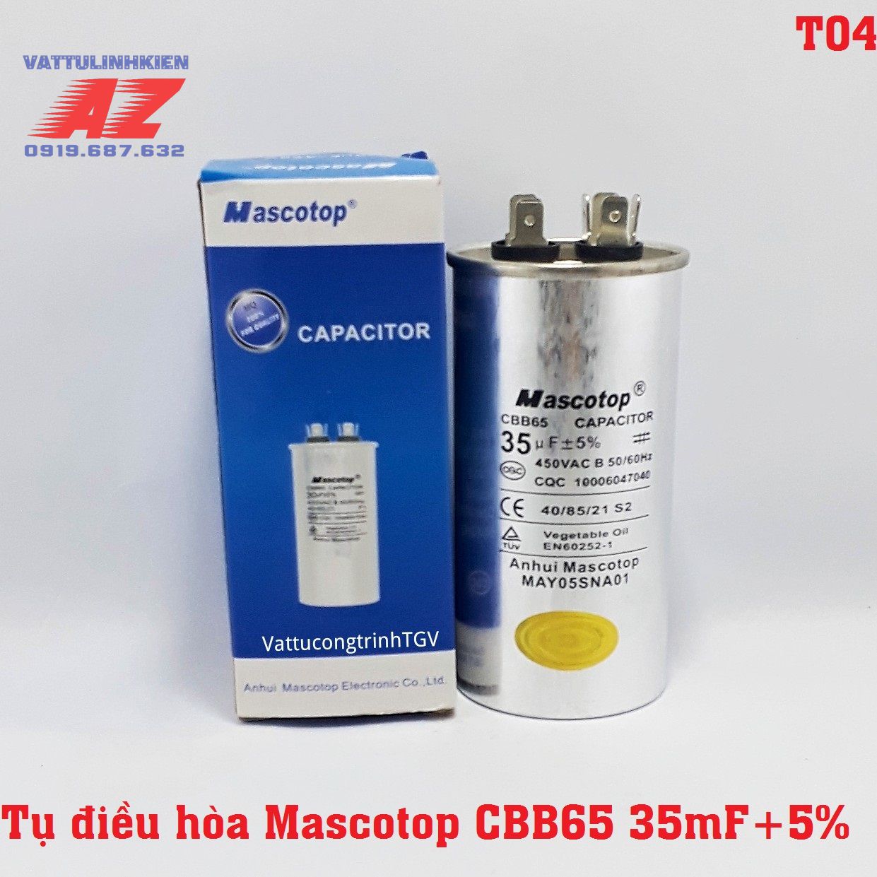 Tụ điều hòa CBB65 40mF+5%