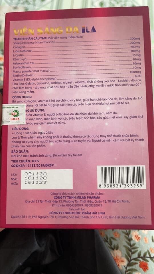 Viên Sáng Da ILA Phương Anh