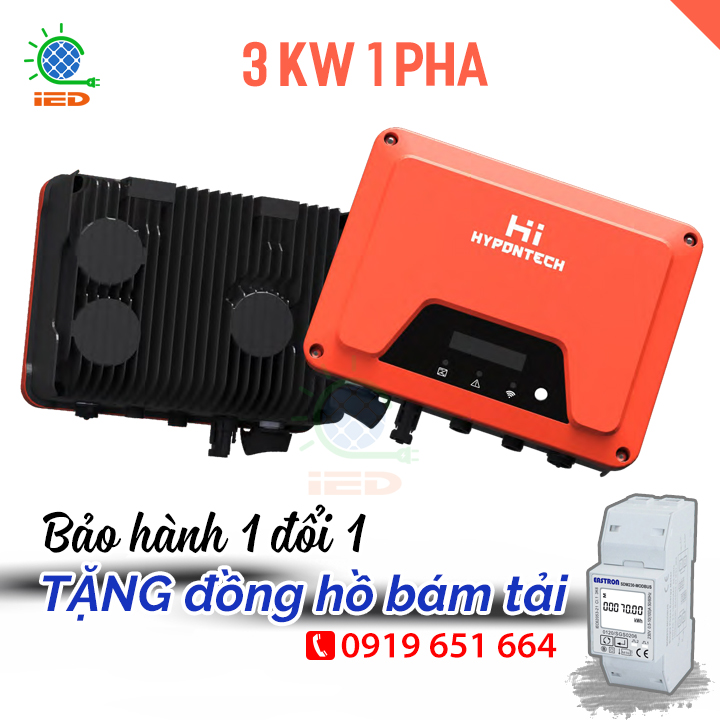Biến tần hòa lưới bám tải HYPONTECH 3kW 1 pha HPK-3000 - biến tần bám tải - inverter hòa lưới - bám tải 3 kw 1 pha