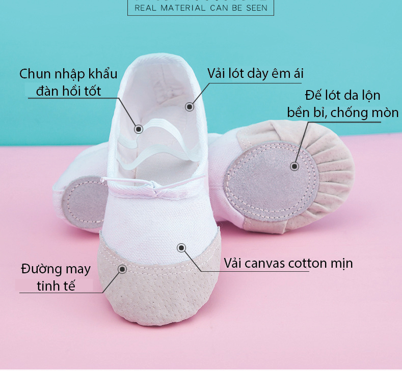 Giày Múa Cho Bé KIDSBALLET Giày Múa Ba Lê Giày Múa Trẻ Em
