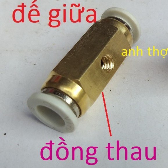 Đế béc phun sương bằng đồng (gắn ống 8mm)