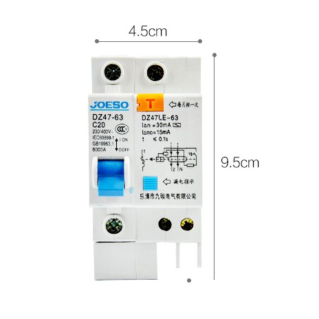 aptomat chống giật 1 PHA loại 32A 40A 50A 63A