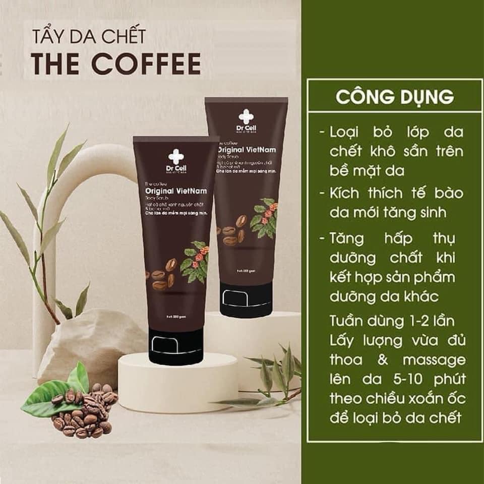 Kèm quà 🎁+ Tẩy Da Chết Body The Coffee - Dr Cell 200gr