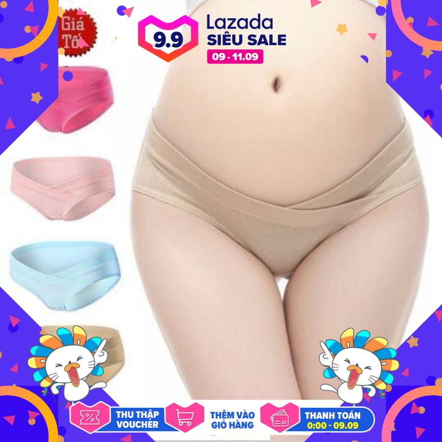 Combo 4 Quần Lót Cotton Cho Bà Bầu Mềm Mịn (Đủ mầu)