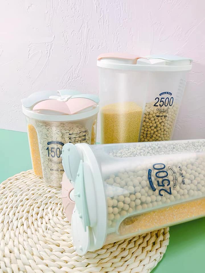 Hộp đưng hạt chia ngăn hình trụ