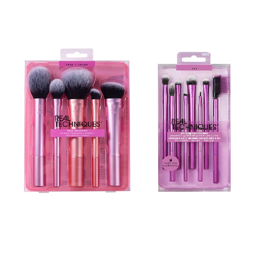 Bộ cọ 13 cây đầy đủ RT Real Techniques Face Essentials 04183 & Everyday Eye Essentials 01991