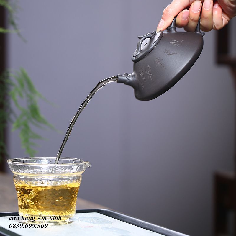 Ấm Tử Sa Nghi Hưng Long Biều 170 ml (nguyên khoáng Hắc Nê)