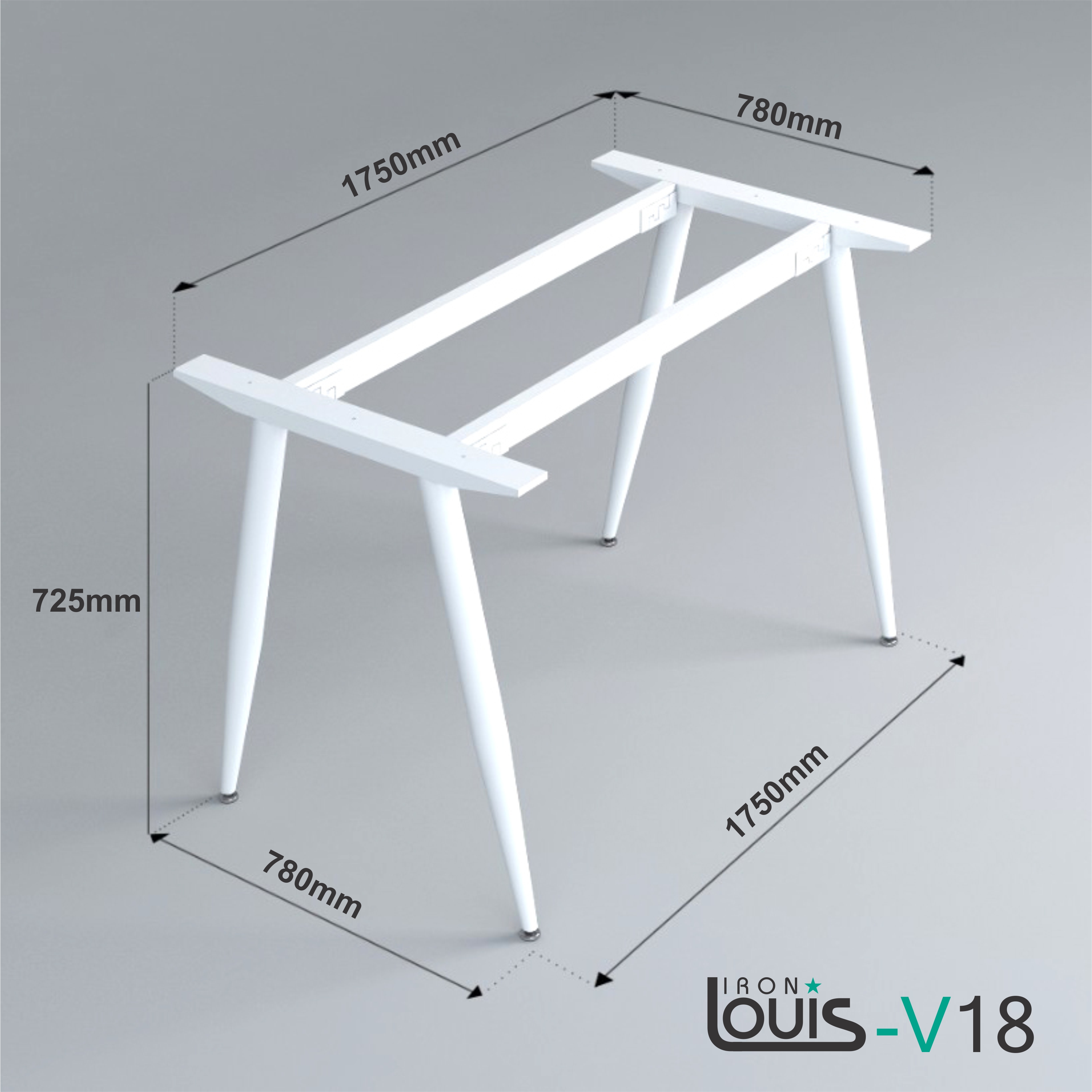 Bộ chân bàn sắt Louis V-18