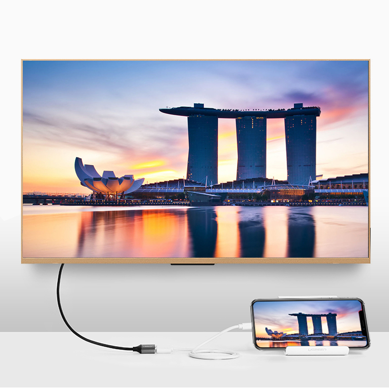 Cáp Chuyển Đổi USB (Micro, Lightning, Type-C) Sang HDMI UGREEN 50291 Chính Hãng
