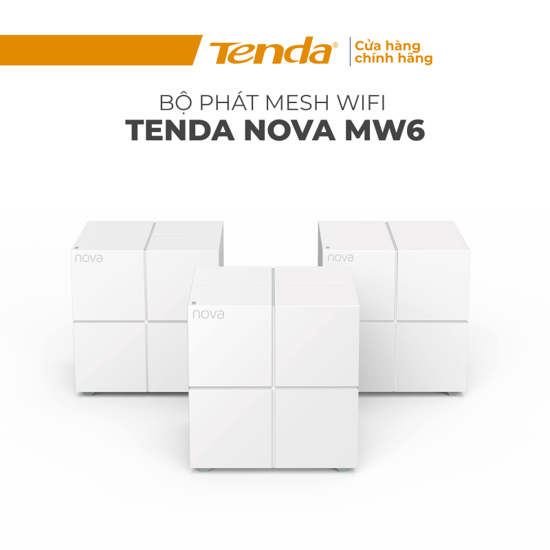 Bộ phát Mesh Wifi Tenda Nova MW6 Wifi Mesh toàn nhà 2 băng tần tốc độ 1200Mbps hàng chính hãng