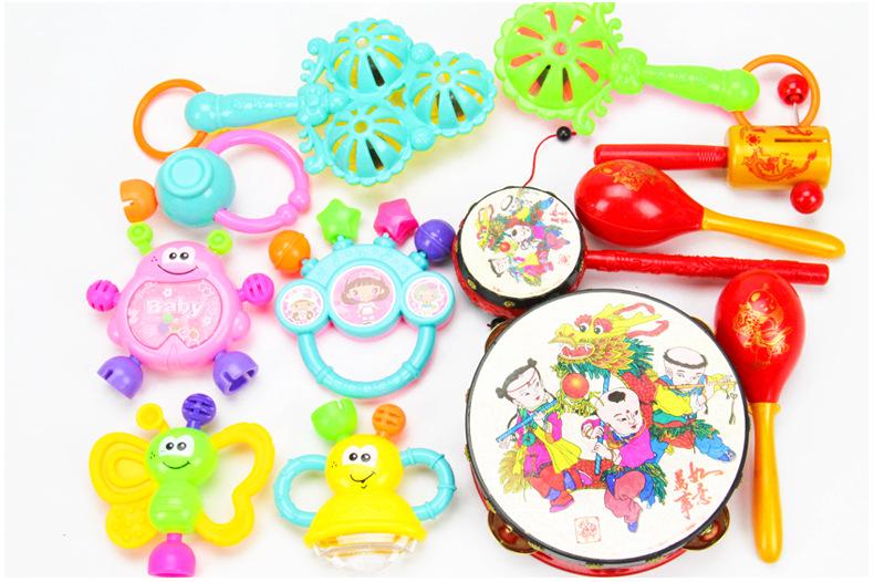 Bộ đồ chơi trống cầm tay cho trẻ 5 món ngộ nghĩnh