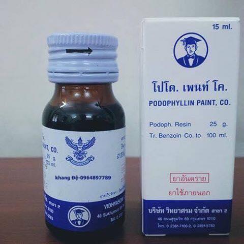 Podophyllin 25 bôi mụn cóc mụn cơm sùi sinh dục smg không tái phát
