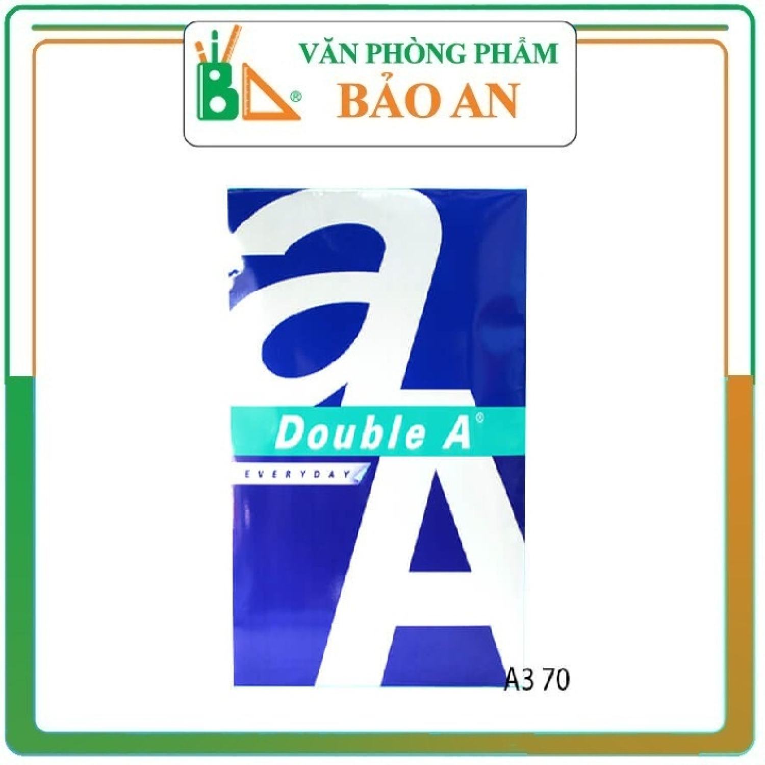Giấy in a3 double a đl70gsm - văn phòng phẩm bảo an