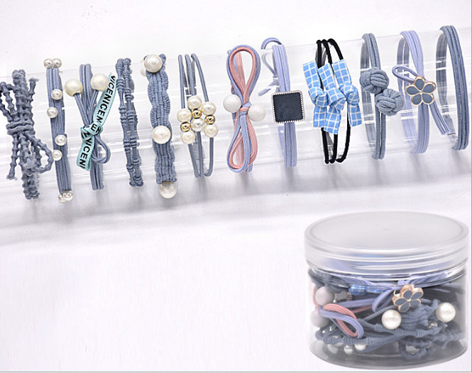 Hộp 12 sợi thun cột tóc Kiểu Hàn Quốc