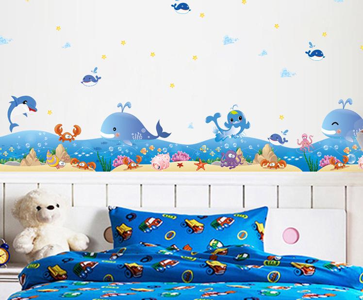 [HCM]Decal dán tường hình cá heo